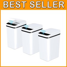 Slim Touchless Garbage Bin Set