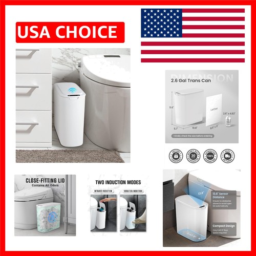 Elegant white touchless trash - elegant,