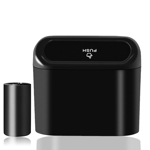 Car trash can with lid - with,