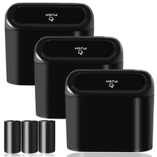 Car Trash Can Bin with Lid - 3