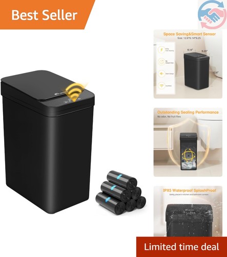 Black bathroom trash - trash, 2.6