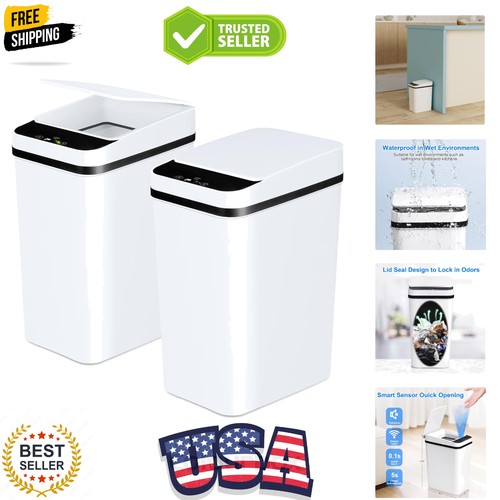 Bathroom trash cans with lid - bathroom, 2