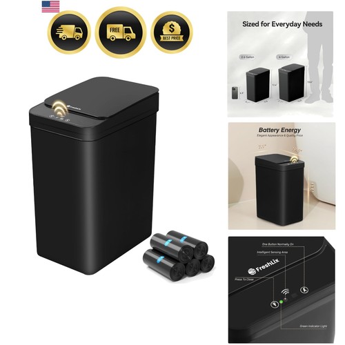 Touchless bathroom trash can - touchless, 4
