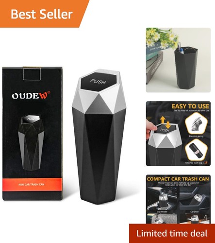 Sleek hexagonal car trash can - hexagonal,